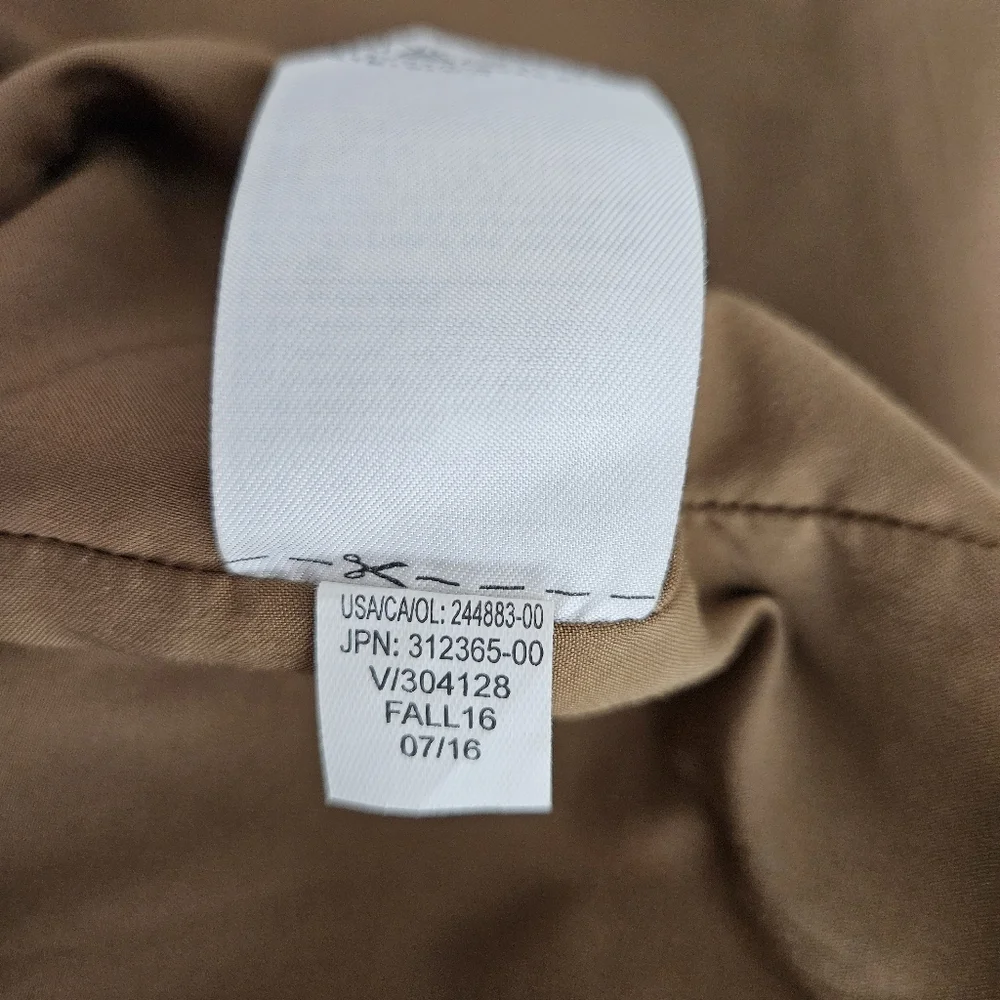 Banana Republic Straight Pencil Skirt Camel Brown Lined Zip Back Career 8